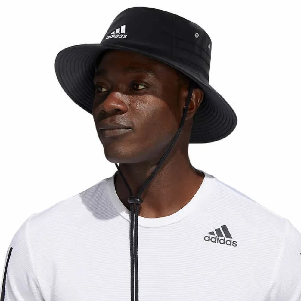 adidas Unisex Victory Bucket Hat Black NWT - Picture 3 of 4